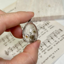 Load image into Gallery viewer, Quartz Pendant in Silver | Mica Included Quartz with Rainbow | Clear Natural Crystal Necklace | One of a Kind Jewelry