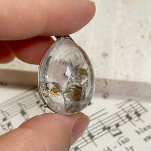 Load image into Gallery viewer, Quartz Pendant in Silver | Mica Included Quartz with Rainbow | Clear Natural Crystal Necklace | One of a Kind Jewelry