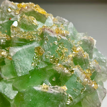Load image into Gallery viewer, Green Fluorite with Golden Barite | Jiangxi, China