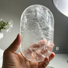 Load image into Gallery viewer, Natural Clear Quartz Crystal Tray - Minimalist Jewelry & Ritual Dish