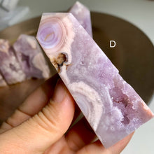 Load image into Gallery viewer, High quality - pink amethyst flower agate druzy towers