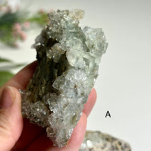Load image into Gallery viewer, Glass Moss Fluorite on Matrix – Natural Green Fluorite Crystal Cluster, Raw Mineral Specimen, One of a Kind Decor