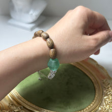 Load image into Gallery viewer, Still Water Bracelet | Agarwood Bracelet | Nepalese Glass Beads | Handmade Artisan Jewelry | Zen Inspired Bracelet