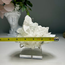 Load image into Gallery viewer, Light green mint fluorite with large calcite from China