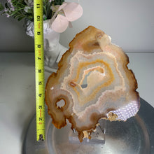 Load image into Gallery viewer, High quality - Druzy agate slice / slab from Brazil