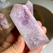 Load image into Gallery viewer, High quality - pink amethyst flower agate druzy towers