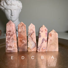 Load image into Gallery viewer, High quality - pink amethyst flower agate tower/ point
