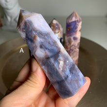 Load image into Gallery viewer, Rare - high quality blue flower agate towers/points