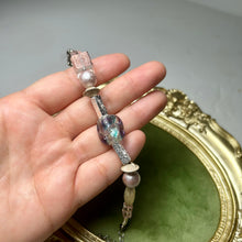 Load image into Gallery viewer, Nebula Garden Bracelet | Handmade Lampwork Glass Bracelet | Lava Stone & Glass Bead Bracelet | Artisan Statement Jewelry | One of a Kind Gift