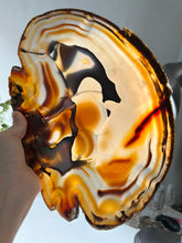 Load image into Gallery viewer, Top quality - bog size fire black agate slice / slab from Brazil