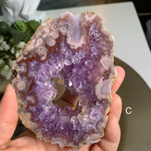 Load image into Gallery viewer, Top quality - pink amethyst flower agate slab/slice