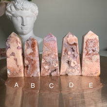 Load image into Gallery viewer, High quality - pink amethyst flower agate towers / points