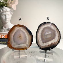 Load image into Gallery viewer, Rare - Hand pick agate slice with druzy / Brazil agate slab with banding