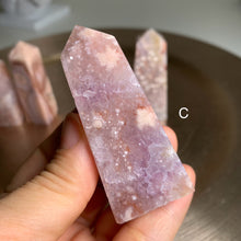 Load image into Gallery viewer, High quality- pink amethyst flower agate tower /point