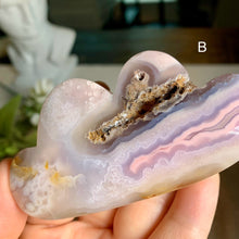 Load image into Gallery viewer, Rare - to quality pink flower agate clouds with unique banding