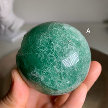 Load image into Gallery viewer, Rare - Top quality green strawberry druzy sphere