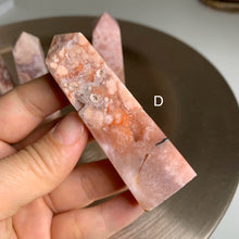 Load image into Gallery viewer, High quality - pink amethyst flower agate tower/ point