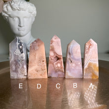 Load image into Gallery viewer, High quality druzy pink amethyst flower agate tower / druzy pink amethyst flower agate point