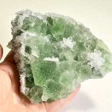 Load image into Gallery viewer, Large Green Nipple Fluorite with Clear Crystal Growth Rare Raw Fluorite Cluster Frosted Edge Mineral Specimen