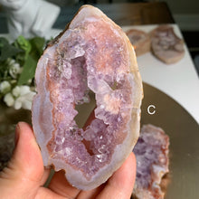 Load image into Gallery viewer, Top quality pink amethyst flower agate slab/ slice