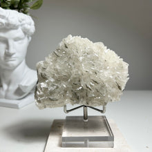 Load image into Gallery viewer, Large Calcite & Pyrite Cluster on Matrix | Sparkling White Crystal Plate for Home Décor & Energy Clearing