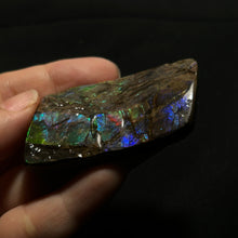 Load image into Gallery viewer, Premium Blue & Green Fire Ammolite Fossil from Canada — Iridescent Gem-Quality Ammolite Slice