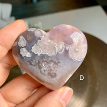 Load image into Gallery viewer, High quality - pink amethyst flower agate hearts