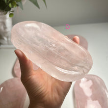 Load image into Gallery viewer, High Quality Rose Quartz Display Plate — Polished Pink Crystal Tray for Jewelry, Rituals & Home Décor