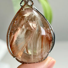 Load image into Gallery viewer, Pink Rutilated Quartz Pendant Necklace | One of a Kind Crystal Gift