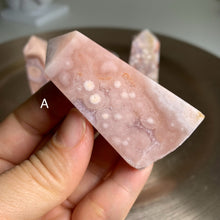 Load image into Gallery viewer, High quality- pink amethyst flower agate tower /point