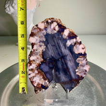 Load image into Gallery viewer, High quality- blue flower agate slab / slice ( natural color )