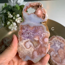 Load image into Gallery viewer, Top quality - pink amethyst flower agate slab/ slice
