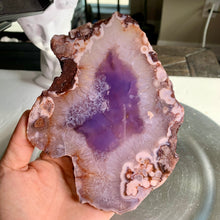 Load image into Gallery viewer, High quality - blue agate flower slab / slice