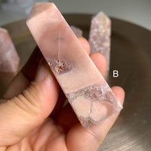 Load image into Gallery viewer, High quality- pink amethyst flower agate tower /point
