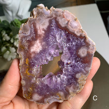 Load image into Gallery viewer, Top quality - pink amethyst flower agate slab/slice