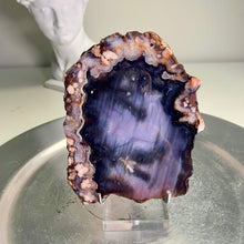 Load image into Gallery viewer, High quality - blue flower agate slab /slice (natural color)