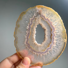 Load image into Gallery viewer, Rare - Hand pick Brazilian agate slice set  (4 pieces) / agate slabs and slices with druzy