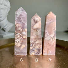 Load image into Gallery viewer, High quality - pink amethyst flower agate tower / point