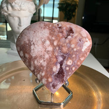 Load image into Gallery viewer, Top quality - pink amethyst flower agate druzy heart