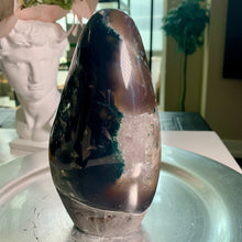 Load image into Gallery viewer, Rare - rainbow amethyst with calcite freeform /rainbow amethyst with moss agate in skin freeform