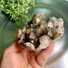 Load image into Gallery viewer, Super rare - rainbow calcopyrite coated calcite calcopyrite on calcite 02