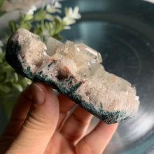 Load image into Gallery viewer, Diamond apophyllite with stilbite on pink calcedony 05