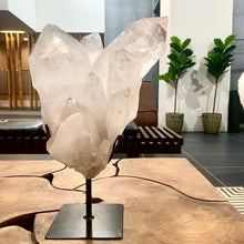 Load image into Gallery viewer, Lemurian Quartz Cluster with Pink hematites : Heart Chakra Healing Crystal for Spiritual Growth and Meditation
