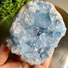 Load image into Gallery viewer, High quality gemmy blue celestite cluster