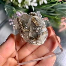 Load image into Gallery viewer, Rare - Benz calcite / Mercedes calcite with pyrite 03
