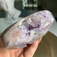 Load image into Gallery viewer, Top quality - pink amethyst druzy heart flower agate heart