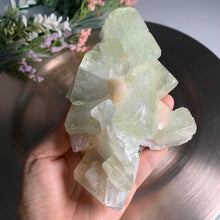 Load image into Gallery viewer, Rare - Cubic green apophyllite with pink stilbite 01