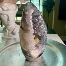Load image into Gallery viewer, Rare - rainbow amethyst with calcite freeform /rainbow amethyst with moss agate in skin freeform