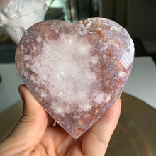 Load image into Gallery viewer, High quality - pink amethyst heart flower agate heart