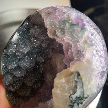 Load image into Gallery viewer, Rare - surgery rainbow amethyst with calcite tower